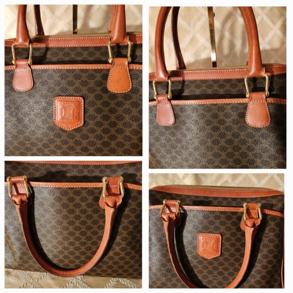 Authentic Celine Handbag Canvas PVC Brown Macadam - Picture 4 of 5